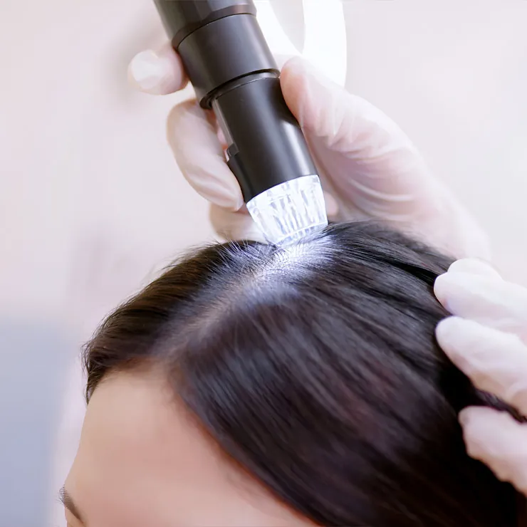 Scalp treatment for hair fall at Dr. Thaj Clinic